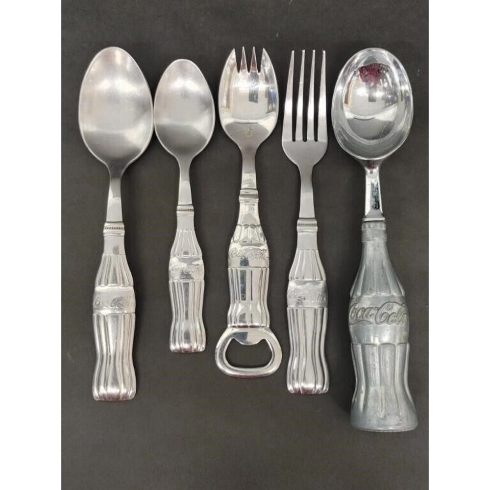 VTG Coca-Cola Collectible Gibson  Flatware 5pc w/Bottle Opener & Ice Cream Scoop
